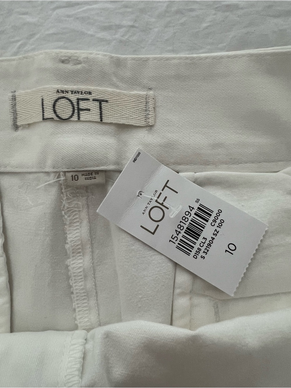LOFT White Women’s Trousers - Classic Straight